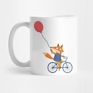 wolf on bike Mug